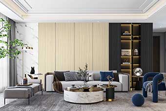 商洛轻奢风格-客厅